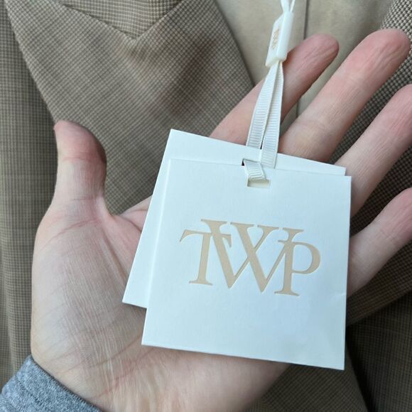 NEW TWP cropped perfect waiter blazer in camel multi size XL/L - Picture 6 of 9